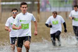 Testathlon épreuve de course à pied dans l'eau