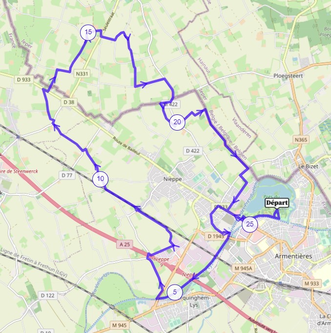 Testathlon 2023 parcours VTT 25 km