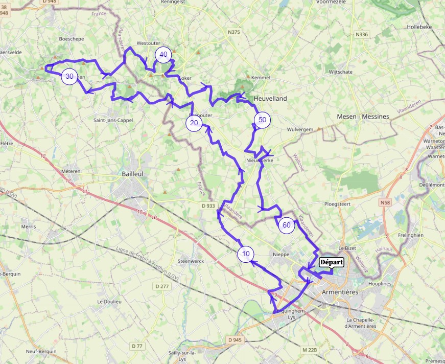 Testathlon 2023 parcours VTT 65 km