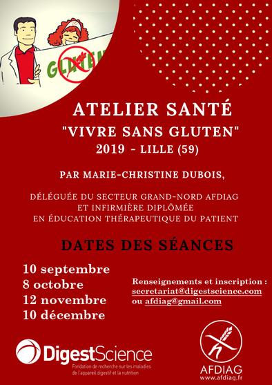 Affiche Atelier sante Vivre Gluten dates20192