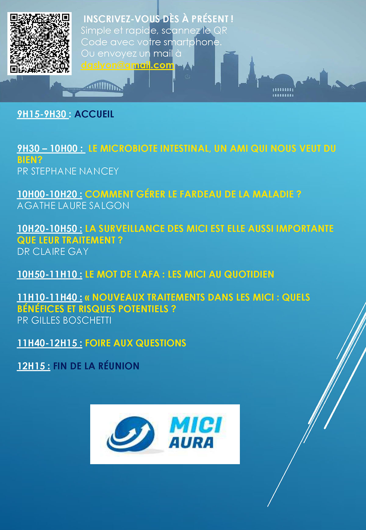 Conférence MICI AURA 3e édition novembre 2022 programme