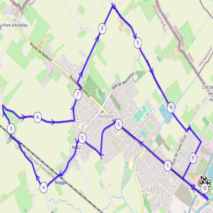 Testathlon 2025 parcours vélo famille 12 km