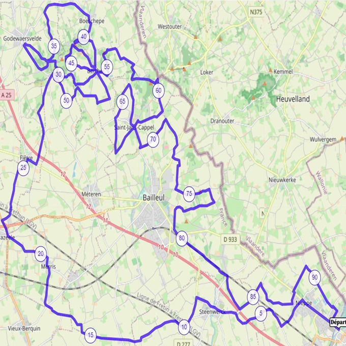 Testathlon 2025 parcours vélo rouleur 90 km