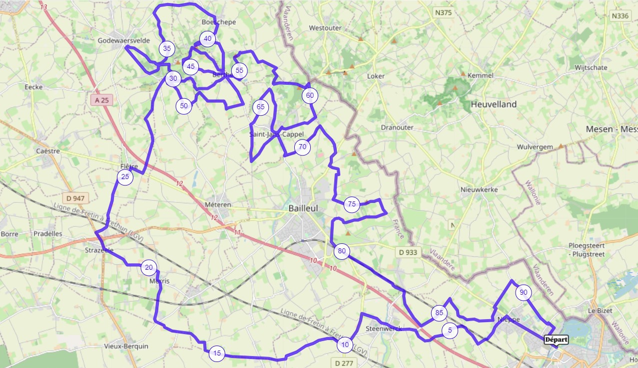 Testathlon 2023 parcours vélo rouleur 90 km
